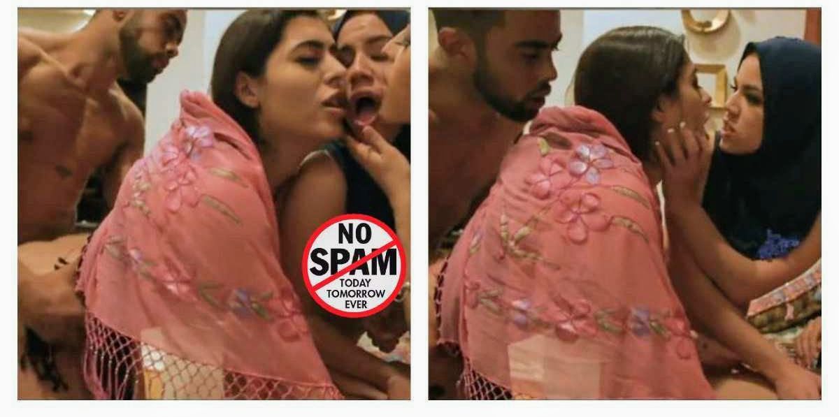 Hot three muslim slut fucking with one guy enjoying sex