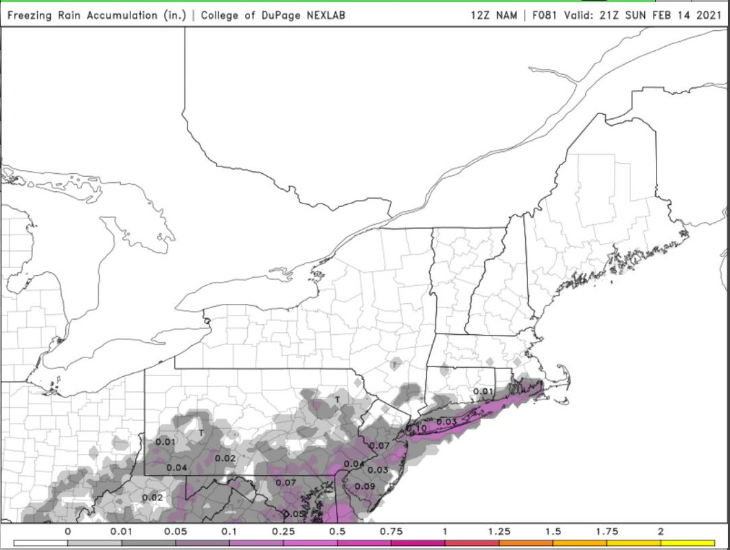 FEB 13th-16th Snow, Ice and Rain NAM-ice