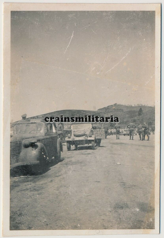 Orig. Foto Volkswagen Kübelwagen Typ 82 m. Tarn Camo Italien Gri