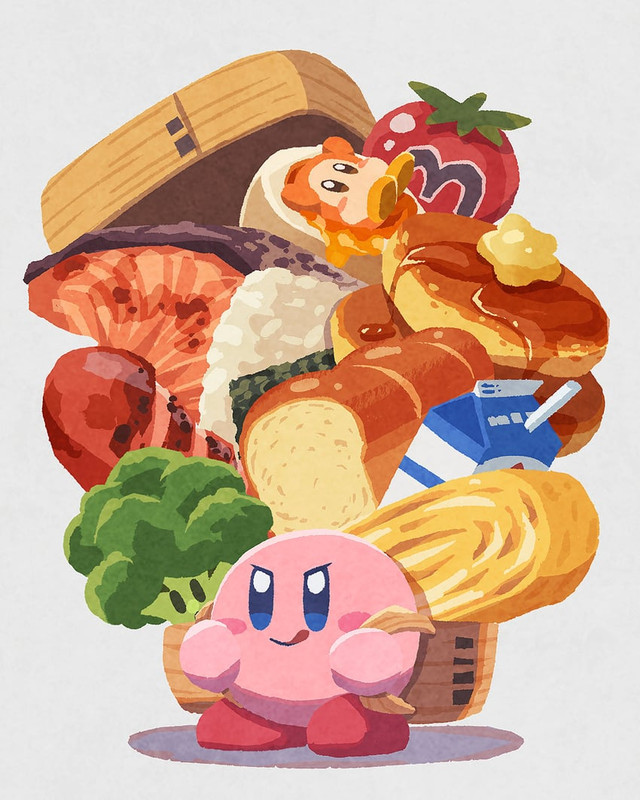 kirby-and-waddle-dee-kirby-drawn-by-micl