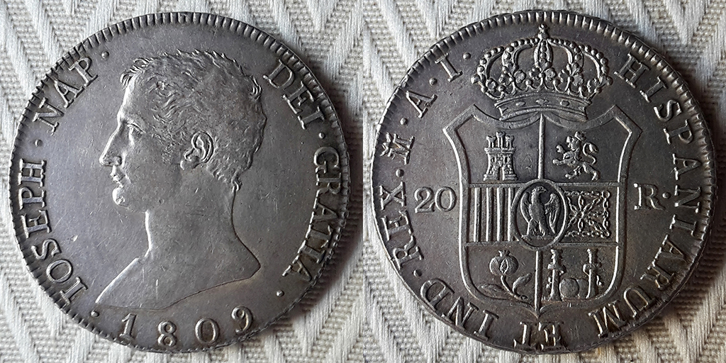 20 reales 1809. José Napoleón I. Madrid 20190915-095416d