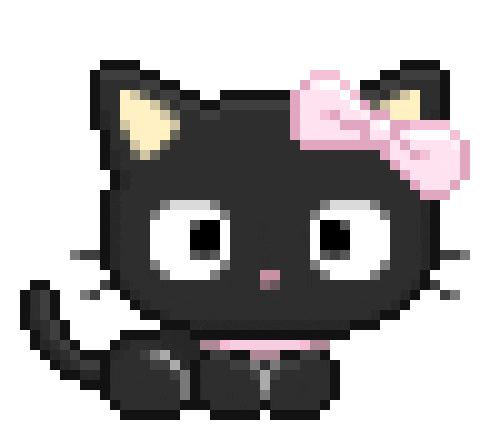 chococat gif with pink bow left