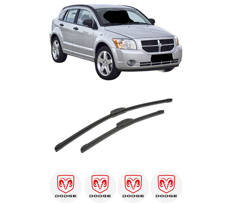 Set stergatoare auto DODGE CALIBER din 2006-2011, pentru parbriz auto, 2 bucati, Bosch Aerotwin Retrofit, din cauciuc siliconat rezistent, 4 Stickere Auto DODGE