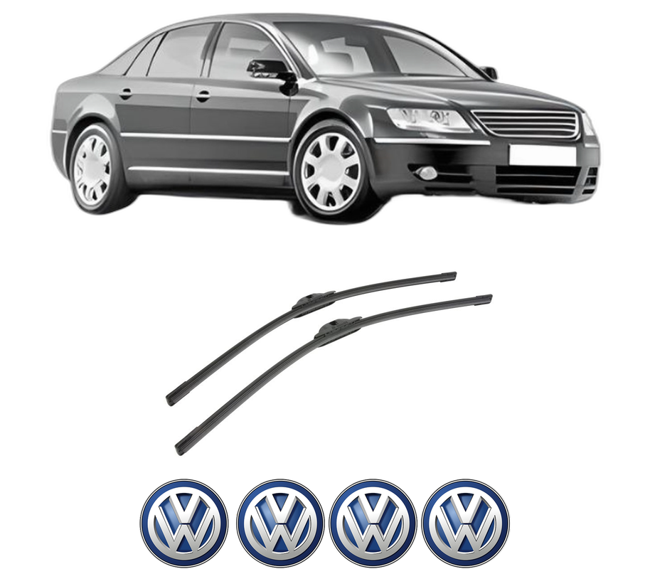 Set stergatoare auto Volkswagen PHAETON (3D1, 3D2, 3D3, 3D4, 3D6, 3D7, 3D8, 3D9) din 2002-2016, pentru parbriz auto, 2 bucati, Bosch Aerotwin, din cauciuc siliconat rezistent, 4 Stickere Auto Volkswagen