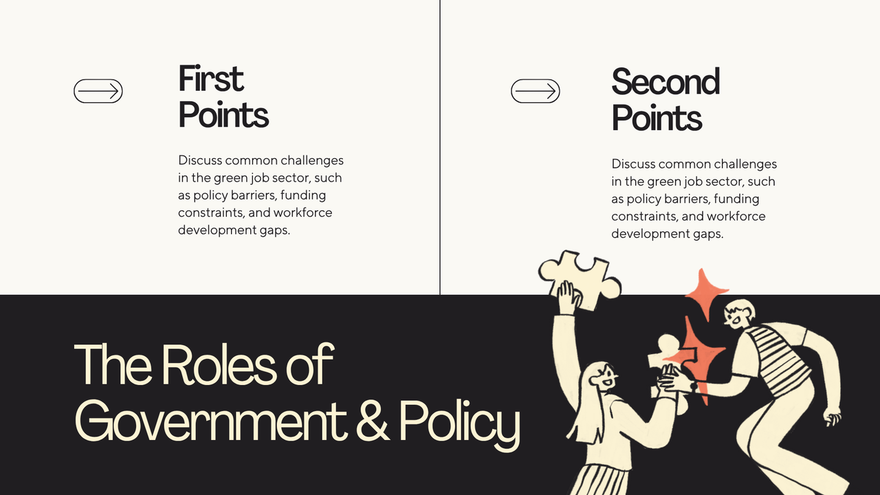 Orange and Beige Playful Illustration Sustainable Business Presentation