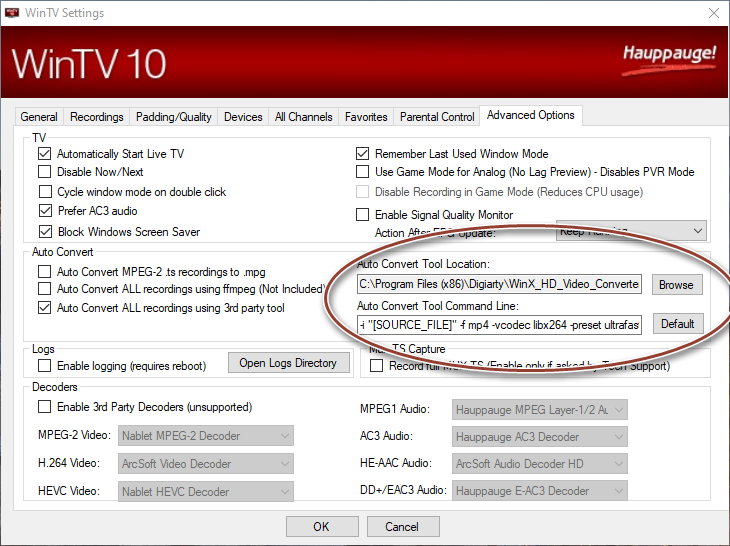 WinTv-AdvancedOption-Highligted