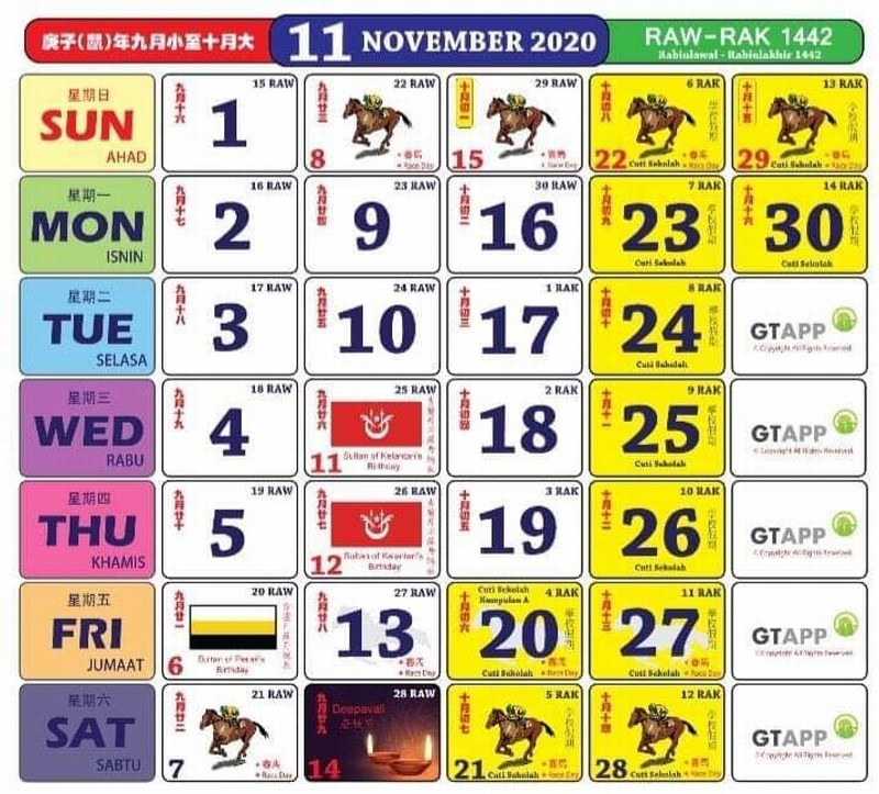 Kalendar Persekolahan Kuda 2020 Carigold Forum