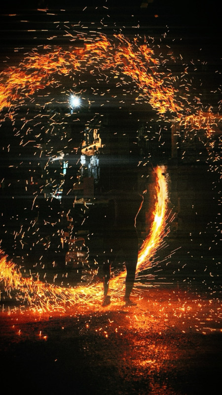 Bhoomi — fire performer