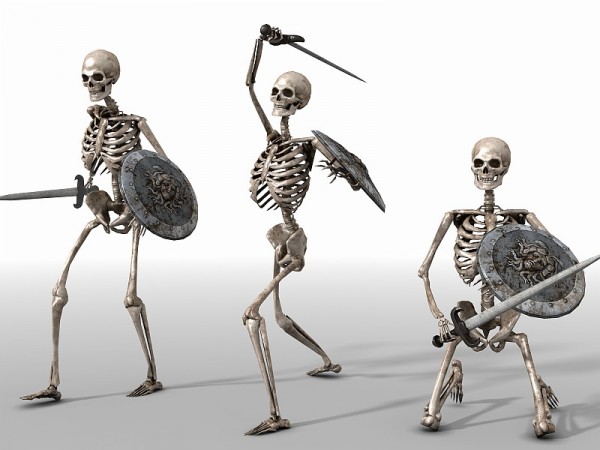 Skeleton trio