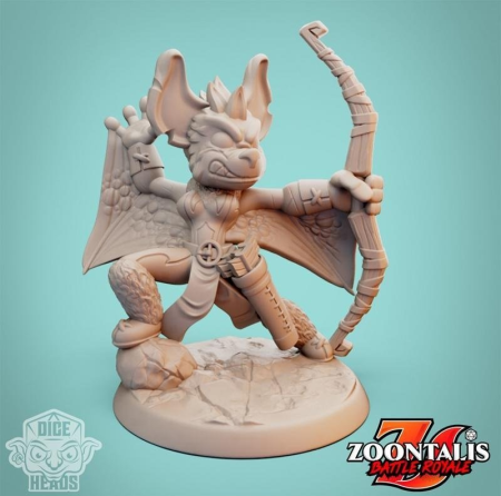 Dice Heads – Bat Archer and Bat Rogue – 3D Print Model Dice Heads – Bat Archer and Bat Rogue – 3D Print Model