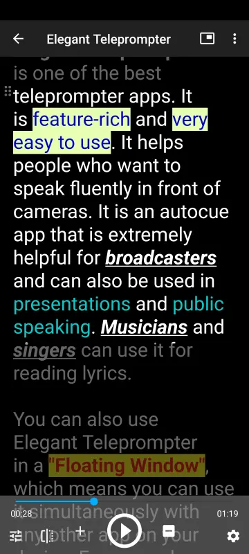 Download Elegant Teleprompter Pro APK