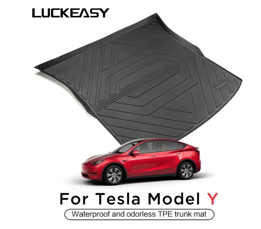 2befair Tapis de coffre Tesla Model Y - Tapis de protection  avant et arrière antidérapant - Lot de 2 tapis de coffre - Accessoires sur  mesure pour voiture