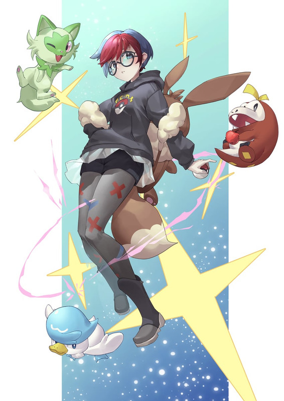 eevee-sprigatito-fuecoco-quaxly-and-penn