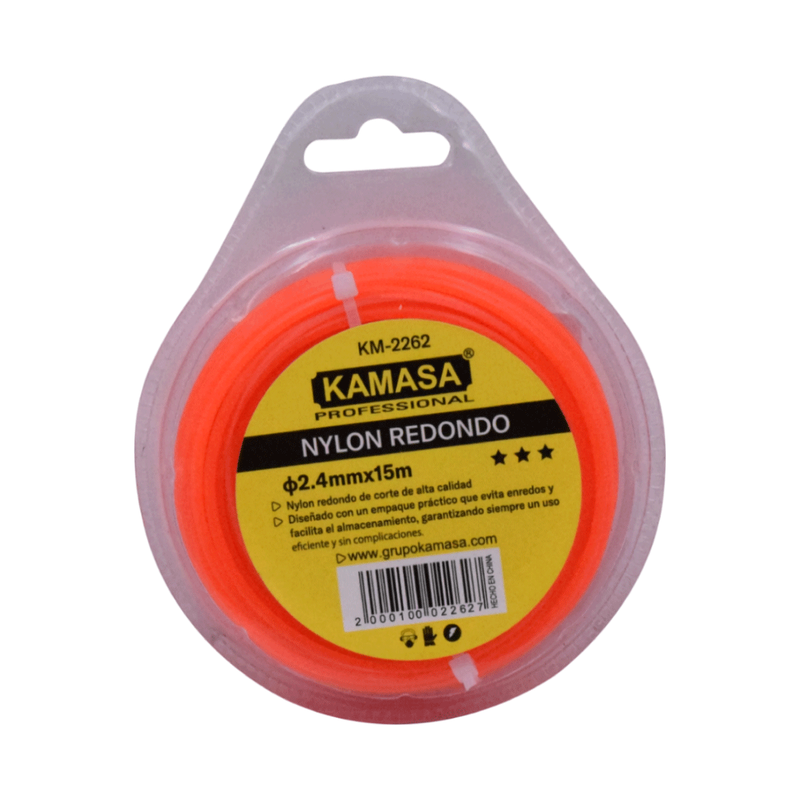 NYLON REDONDO φ2.4mmx15m KAMASA