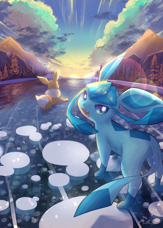 eevee-and-glaceon-pokemon-drawn-by-nullm