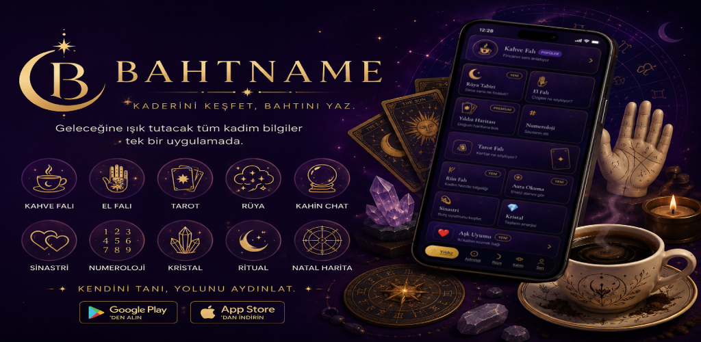 Bahtname kahve falı, tarot ve astroloji uygulaması özellik görseli