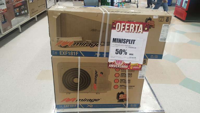 Casa Ley Lagos de Moreno: Minisplit Mirage X2 1.5 Ton. 
