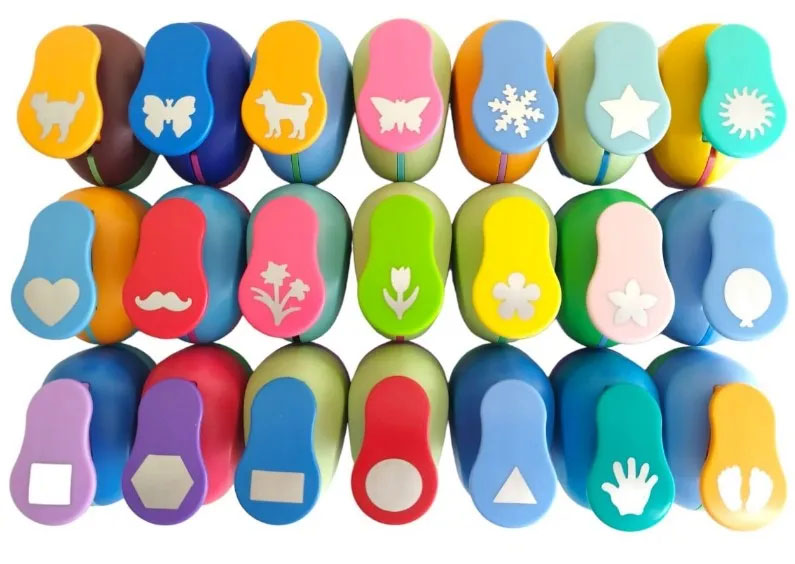 Set 12 Troqueles Perforadora de 2.5cm figuras geometricas foami papel