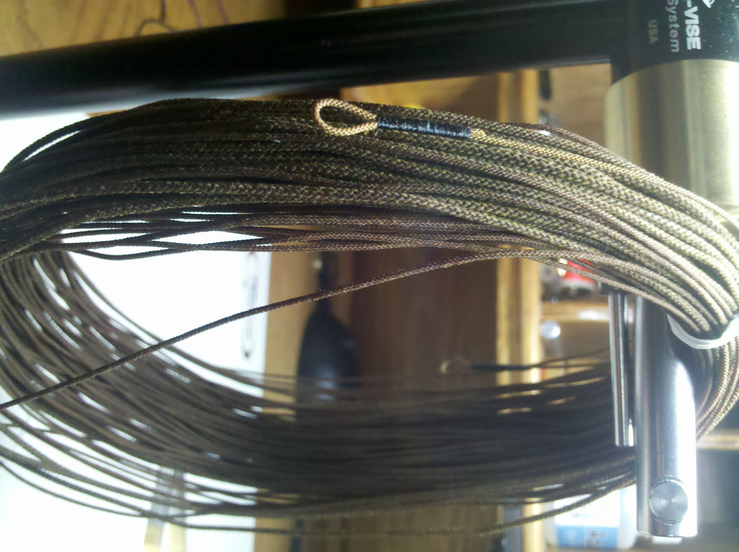 E. Cleaned and dryed line & whipped loop