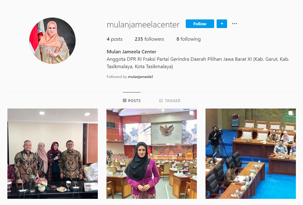 Instagram baru Mulan Jameela