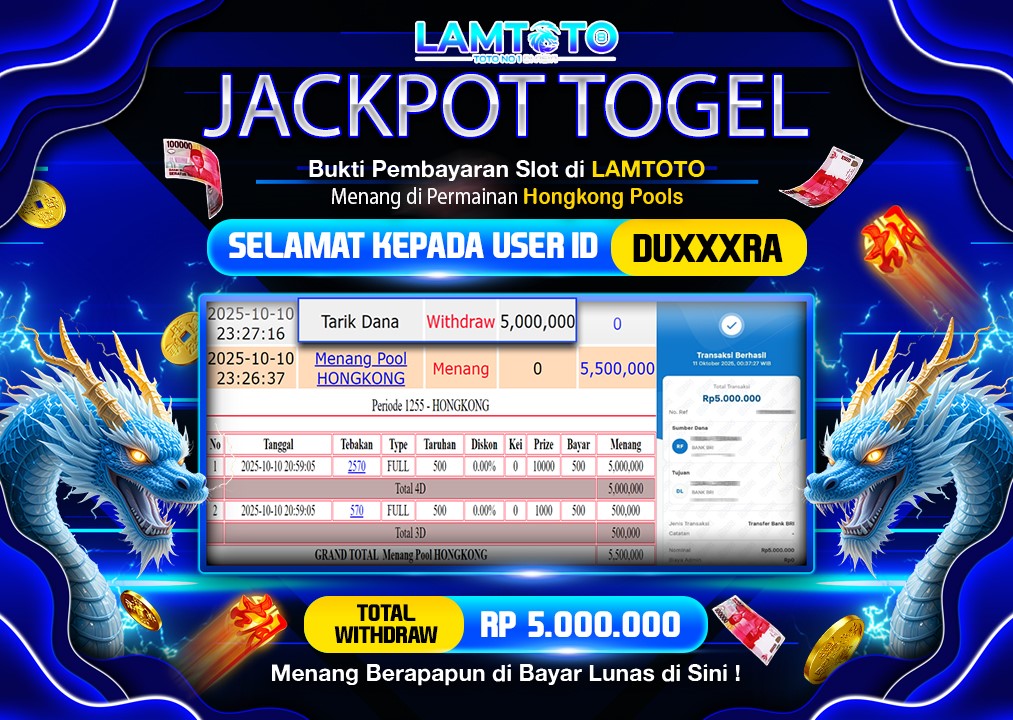 BUKTI JACKPOT LUNAS LAMTOTO
