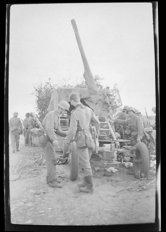 org. Foto Negativ Russland Artillerie Geschütz 1941
