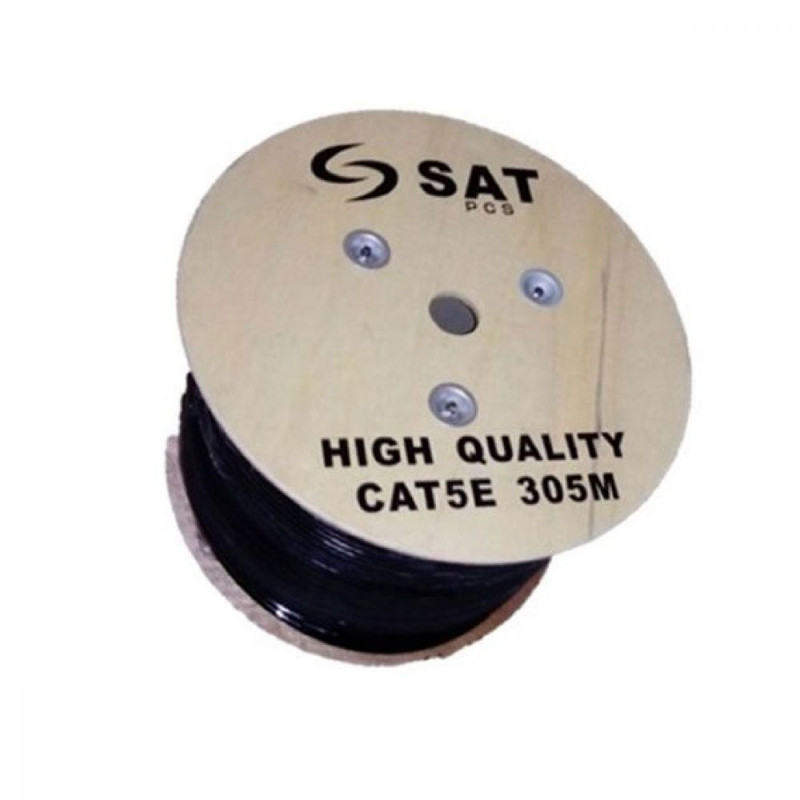 909-1-CABLE UTP SAT CAT5E CCA 0.5MM 305M EXTER