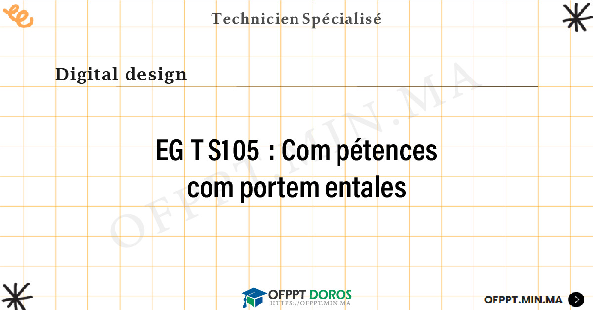 Sommaire détaillé du cours Compétences comportementales EGTS105 OFPPT - Structure du module
