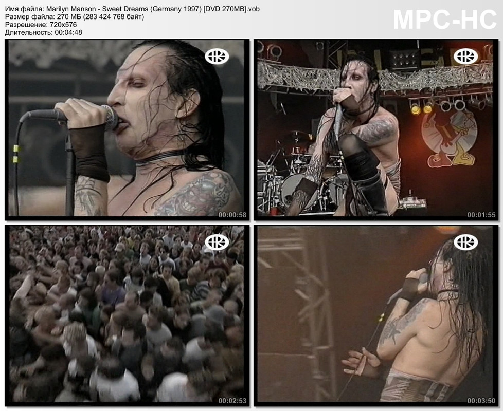 Marilyn Manson - Sweet Dreams (Germany 1997) [DVD 270MB]