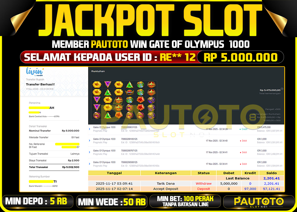 BUKTI JACKPOT LUNAS PAUTOTO