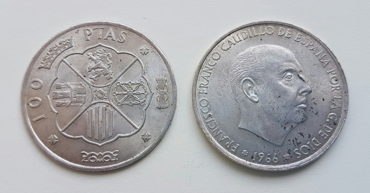 100 Pesetas 1966 * 1968 - Cuando 1+1 no suman 2 1966-68-100-Pesetas-hoja-separada