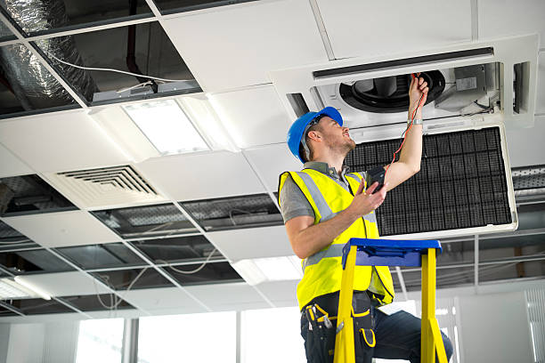 Indoor HVAC air handler installation