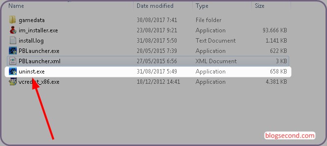 Proses Uninstall Game Point Blank Garena