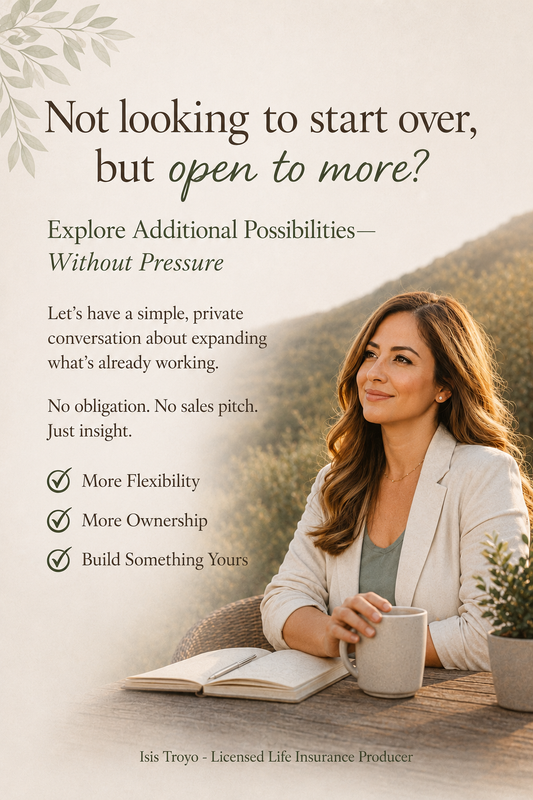Explore additional possibilities without pressure