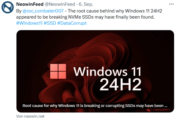 Windows 11 24H2 SSD issue explained?