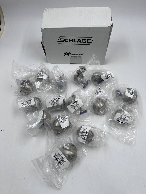 LOT OF 15 SCHLAGE SPS436B-619 FLOOR DOOR STOPS SATIN NICKEL