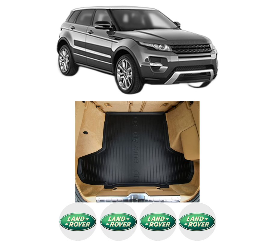 Tavita Portbagaj LAND ROVER RANGE ROVER EVOQUE (L538) din 2011-2019, Protectie Portbagaj Auto, 4x Stickere auto cu LAND ROVER