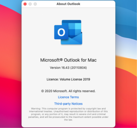 Microsoft Outlook 2019 for Mac v16.52 VL Multilingual Microsoft Outlook 2019 for Mac v16.52 VL Multilingual