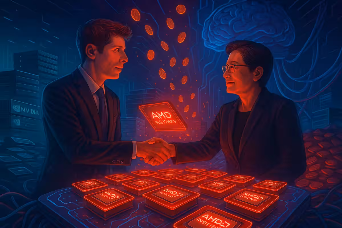 OpenAI Diversifica o Arsenal: Encomenda Gigante de Chips AMD e Entra no Capital da Rival da NVIDIA – O Fim da Monopólio Verde?
