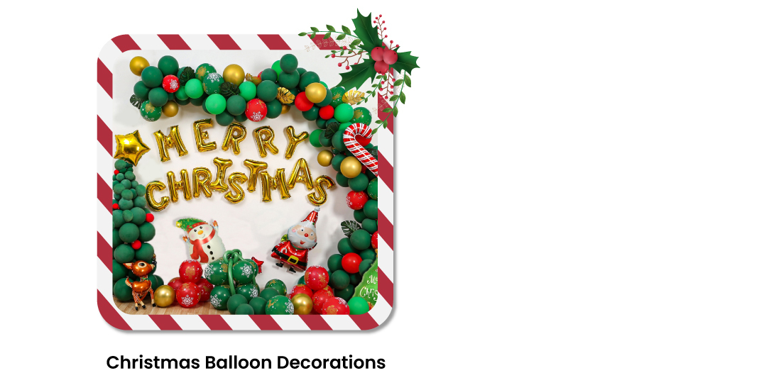 Merry Christmas balloon decorations for home or office