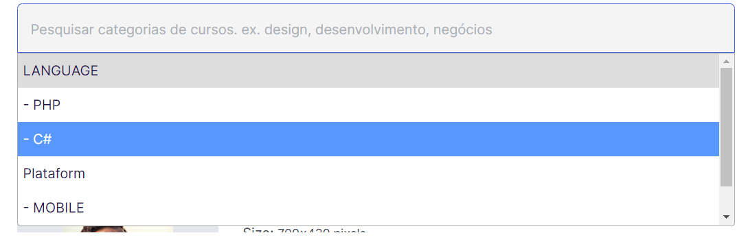 options select