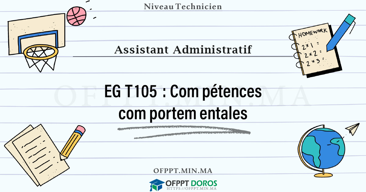 Sommaire détaillé du cours Compétences comportementales EGT105 OFPPT - Structure du module