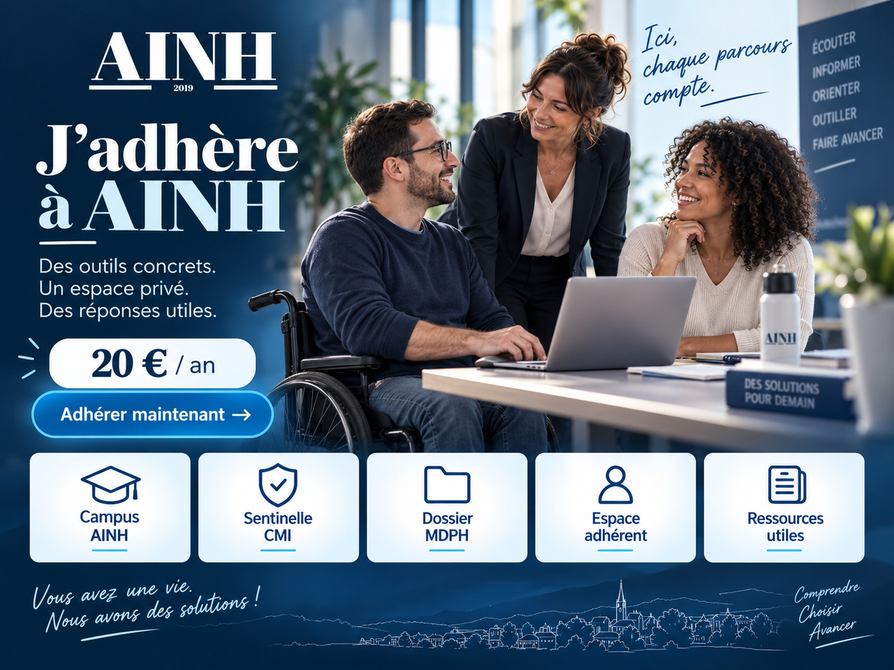 Actualités et espace adhérent AINH