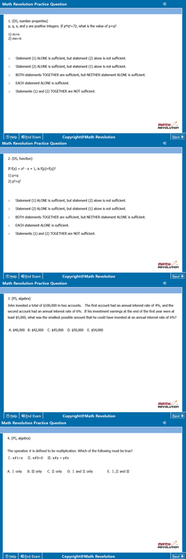 Math Revolution Questions