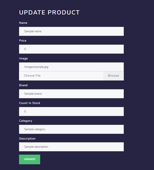 update add product