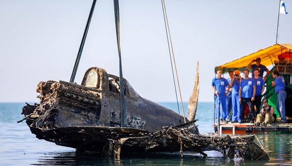 Los trabajos de recuperación del avión solo comenzaron el pasado 14 de septiembre, después que los especialistas realizaran estudios preliminares. Foto Russian Geographical Society