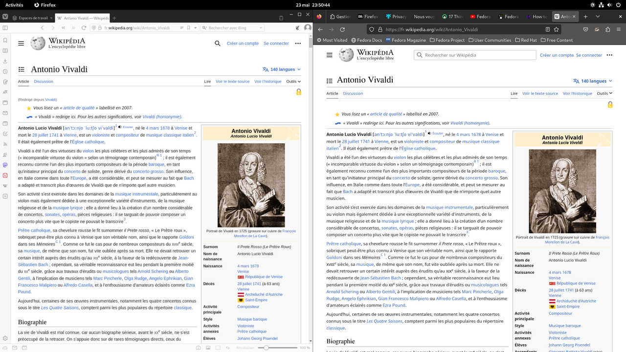 exemple comparaison vivaldi et firefox