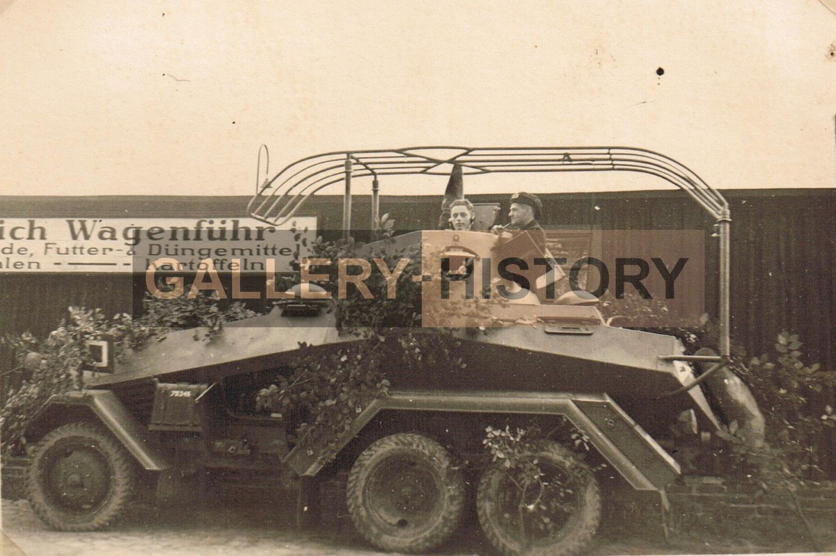 2 Fotos Panzerspähwagen Panzerspäh Wagen wk2