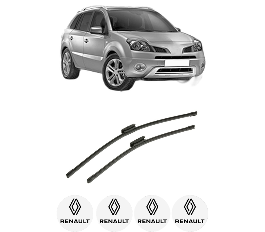 Set stergatoare auto RENAULT KOLEOS I (HY_) din 2008-2013, pentru parbriz auto, 2 bucati, Bosch Aerotwin Multi, din cauciuc siliconat rezistent, 4 Stickere Auto RENAULT
