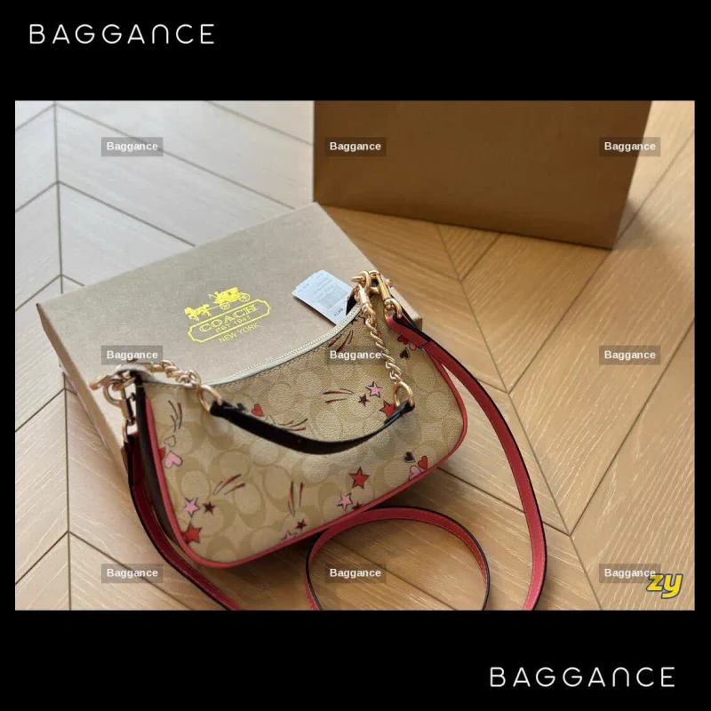 Coach Teri Shoulder Bag in Signature Chambray - EVCOFW-5864